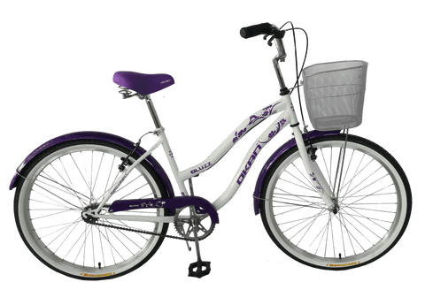 Bicicleta Okan Urbano Bluzz 26 Dama Blanco  C/canasto