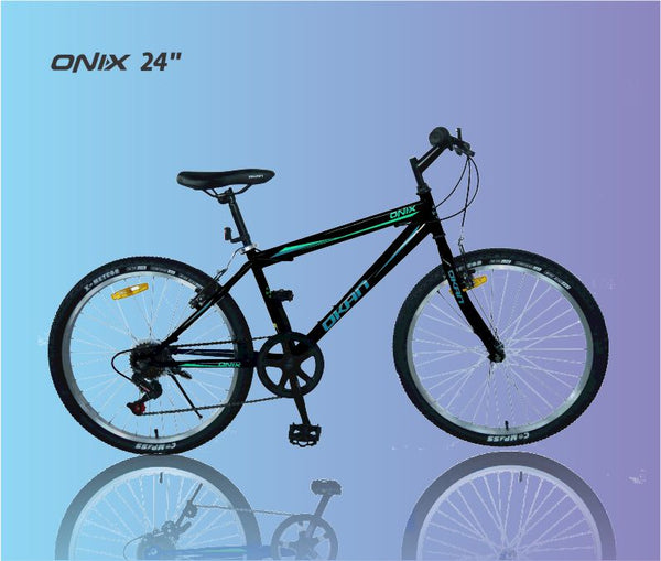Bicicleta Okan Juvenil Onix 24 Varon Negro